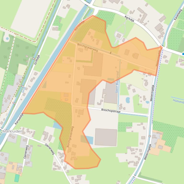 Kaart van postcodegebied 8181RW.