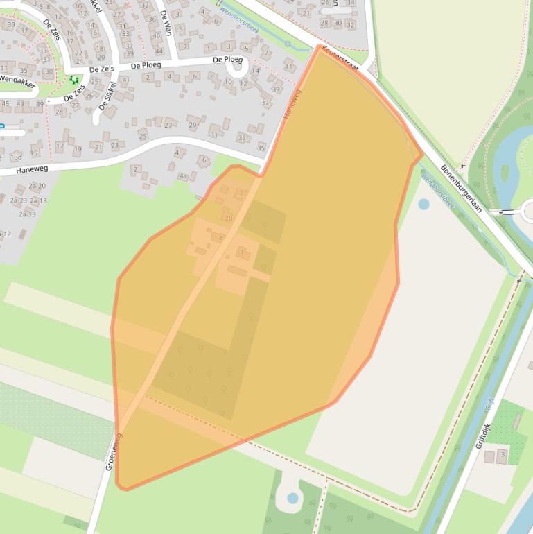 Kaart van postcodegebied 8181RX.