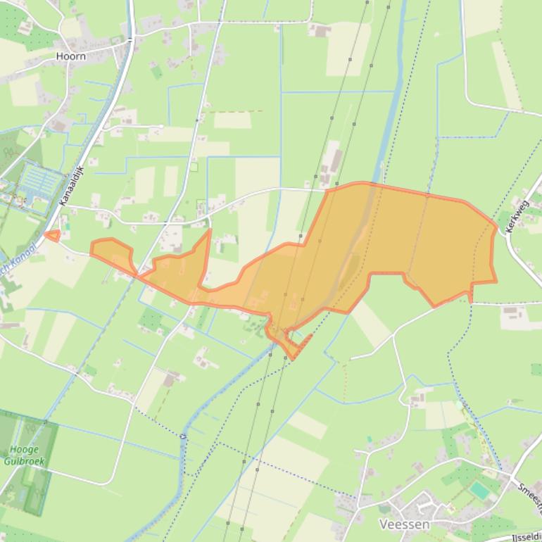 Kaart van postcodegebied 8181SJ.