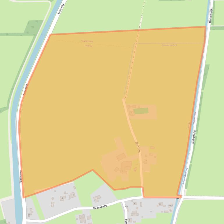 Kaart van postcodegebied 8181SW.