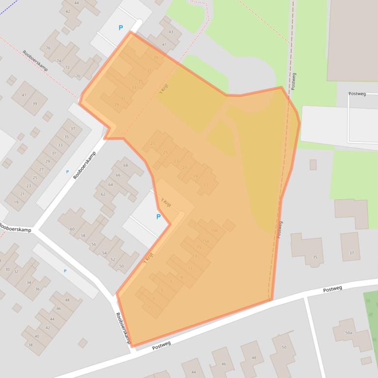 Kaart van postcodegebied 8181TM.