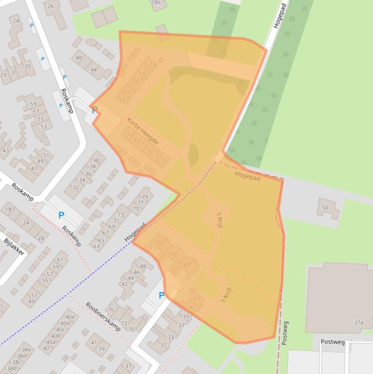 Kaart van postcodegebied 8181TN.