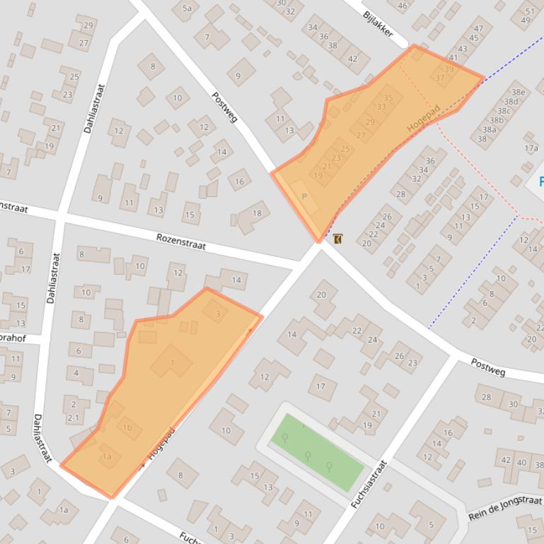 Kaart van postcodegebied 8181TW.