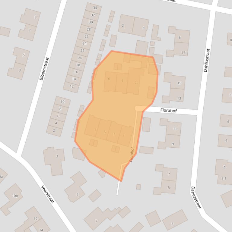 Kaart van postcodegebied 8181VG.