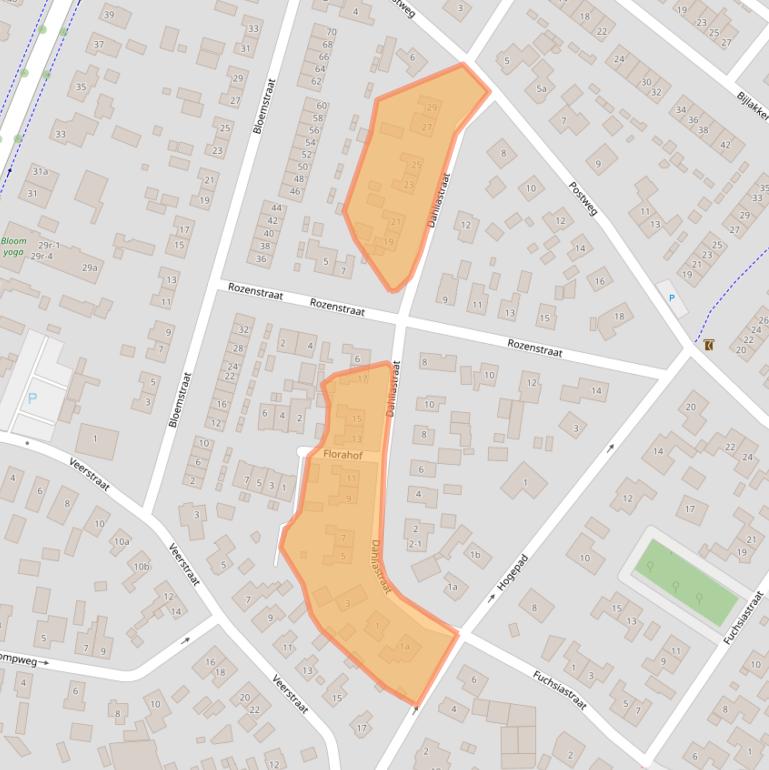 Kaart van postcodegebied 8181VM.