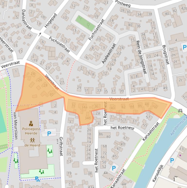 Kaart van postcodegebied 8181VS.