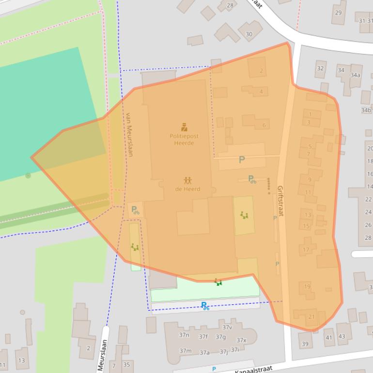 Kaart van postcodegebied 8181VZ.