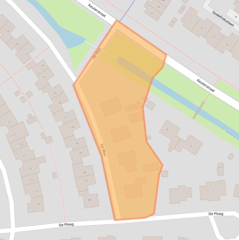 Kaart van postcodegebied 8181WB.