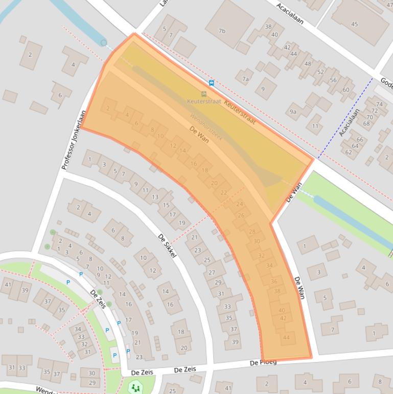 Kaart van postcodegebied 8181WC.