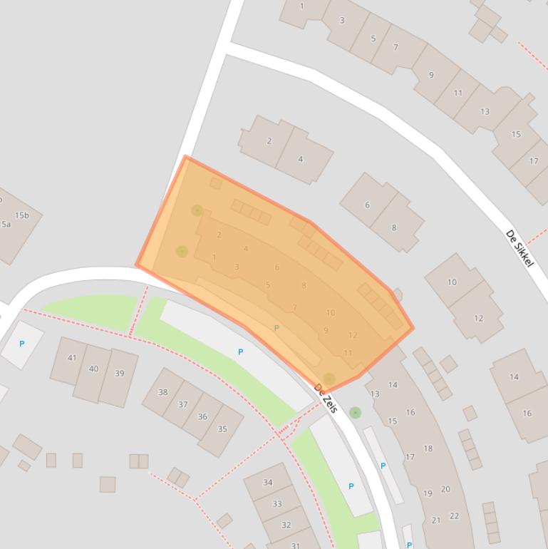 Kaart van postcodegebied 8181WG.