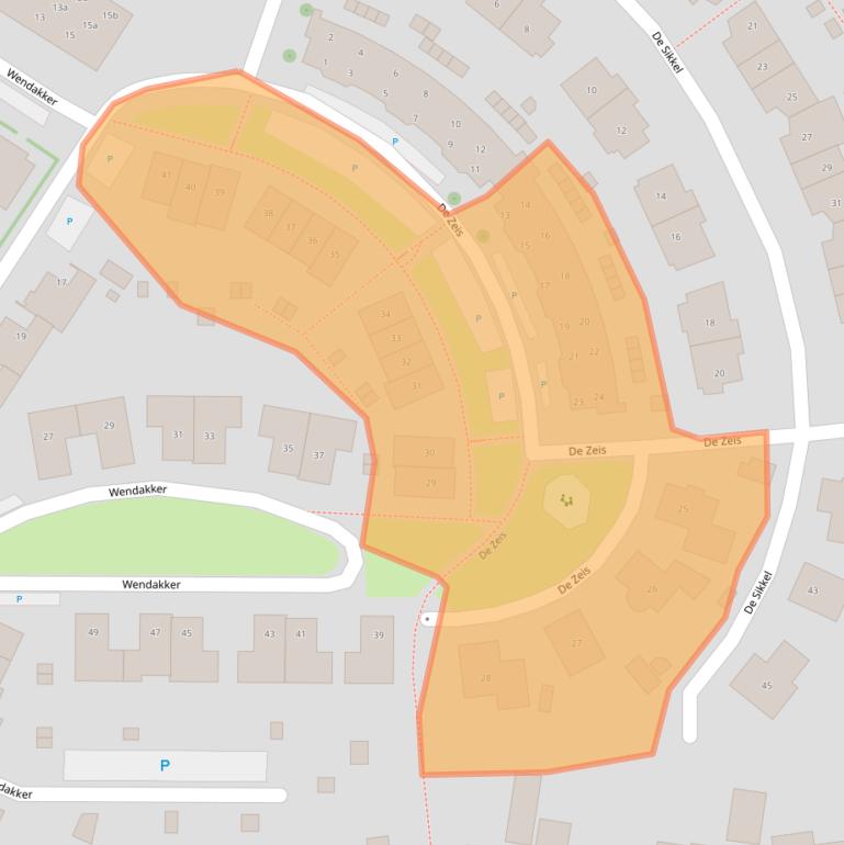 Kaart van postcodegebied 8181WH.