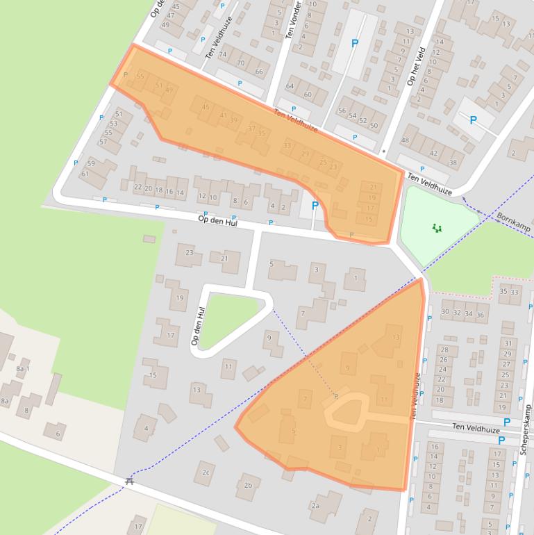 Kaart van postcodegebied 8181WK.