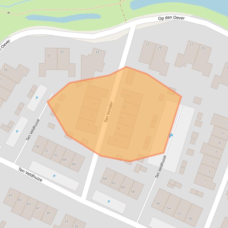 Kaart van postcodegebied 8181WN.