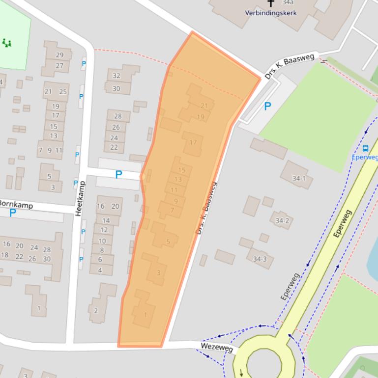 Kaart van postcodegebied 8181WR.