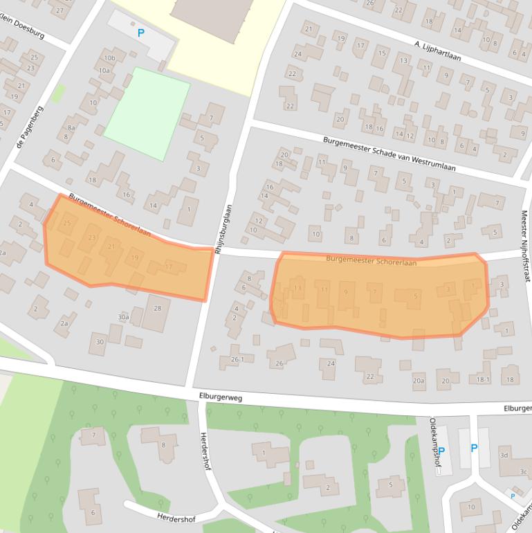 Kaart van postcodegebied 8181XL.