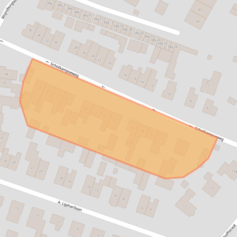 Kaart van postcodegebied 8181XS.