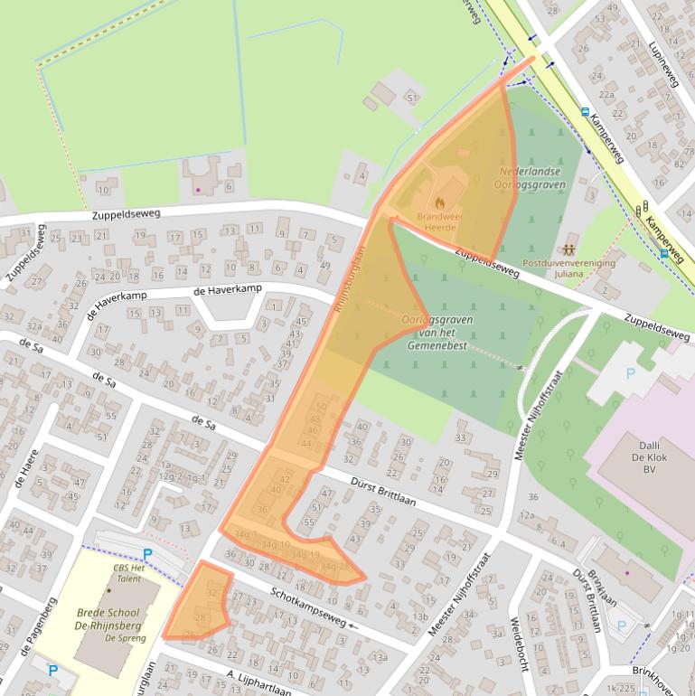 Kaart van postcodegebied 8181XT.