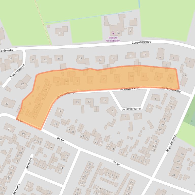 Kaart van postcodegebied 8181XX.