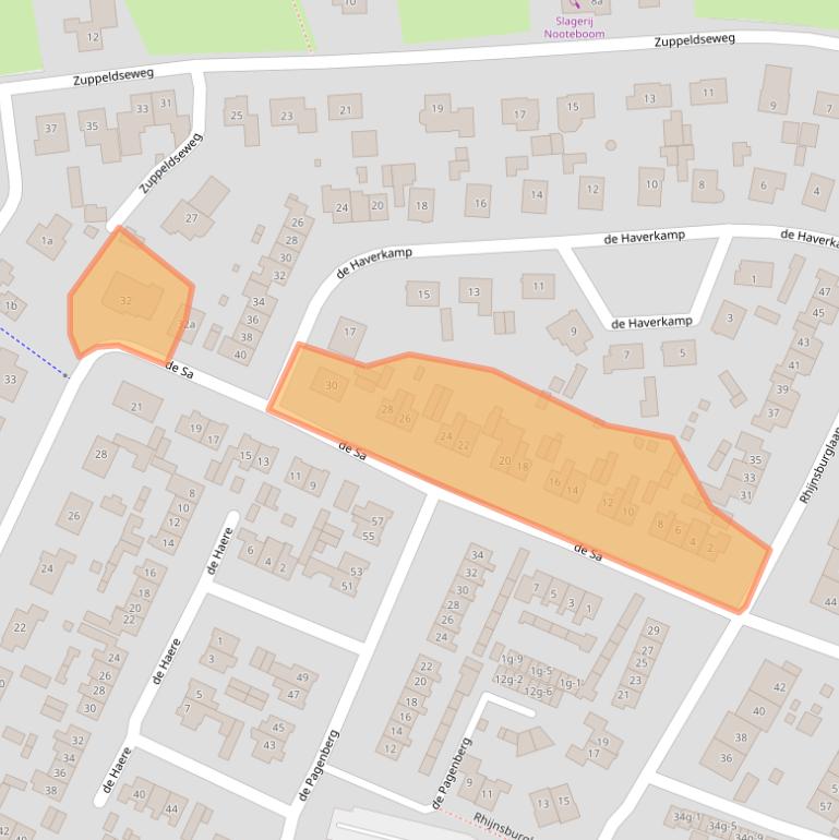 Kaart van postcodegebied 8181ZC.