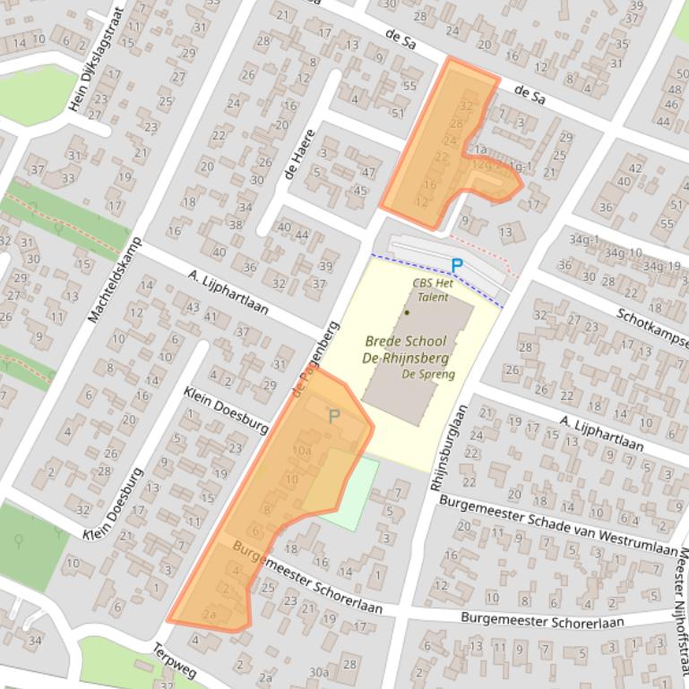 Kaart van postcodegebied 8181ZE.