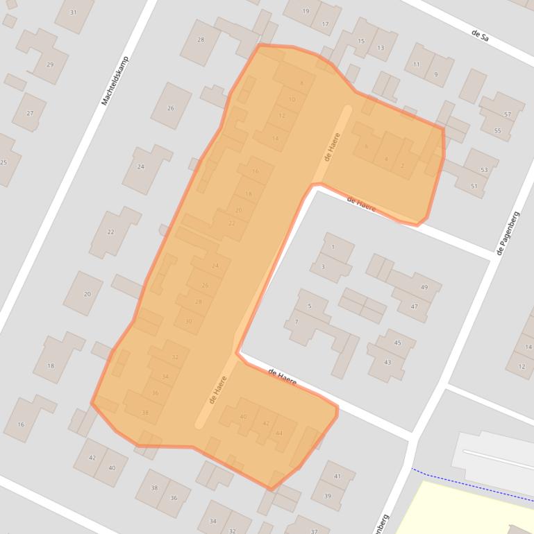 Kaart van postcodegebied 8181ZJ.