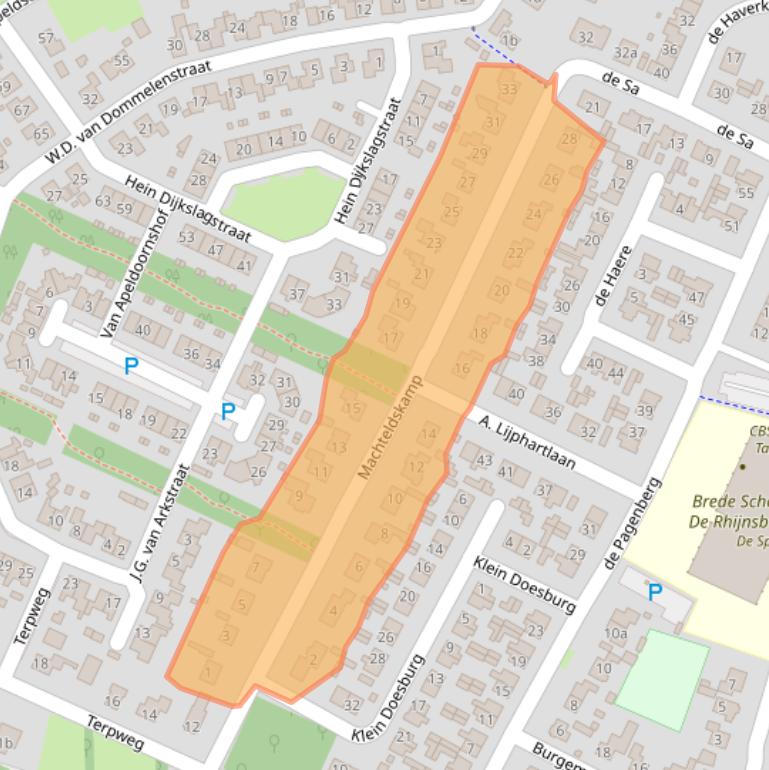 Kaart van postcodegebied 8181ZN.
