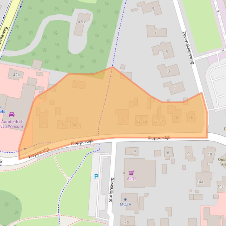 Kaart van postcodegebied 8191AB.