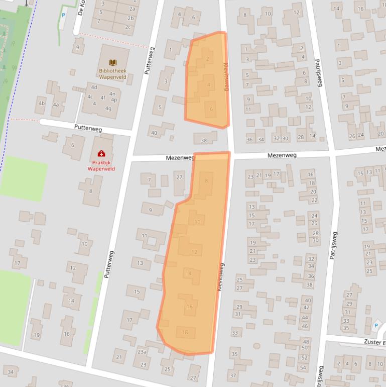 Kaart van postcodegebied 8191BG.