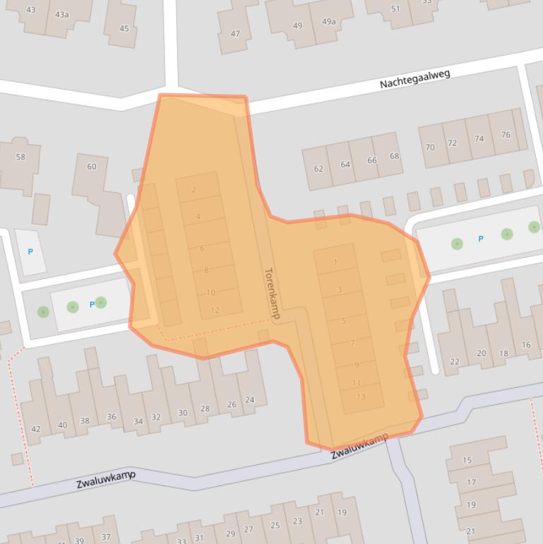 Kaart van postcodegebied 8191BN.