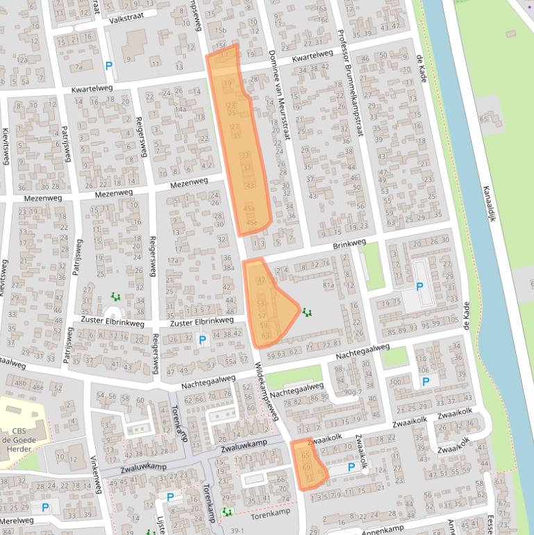 Kaart van postcodegebied 8191BR.