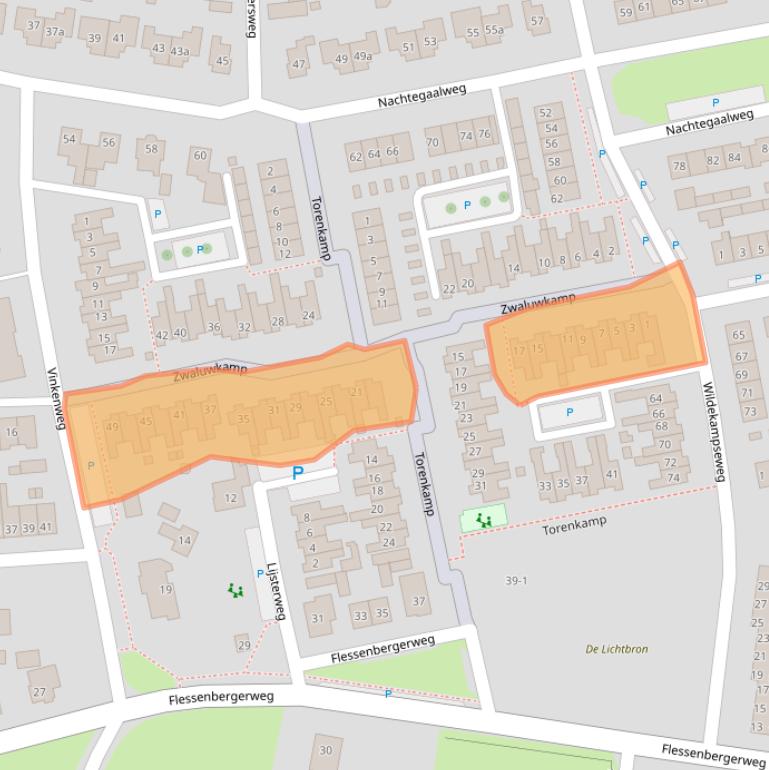 Kaart van postcodegebied 8191BX.