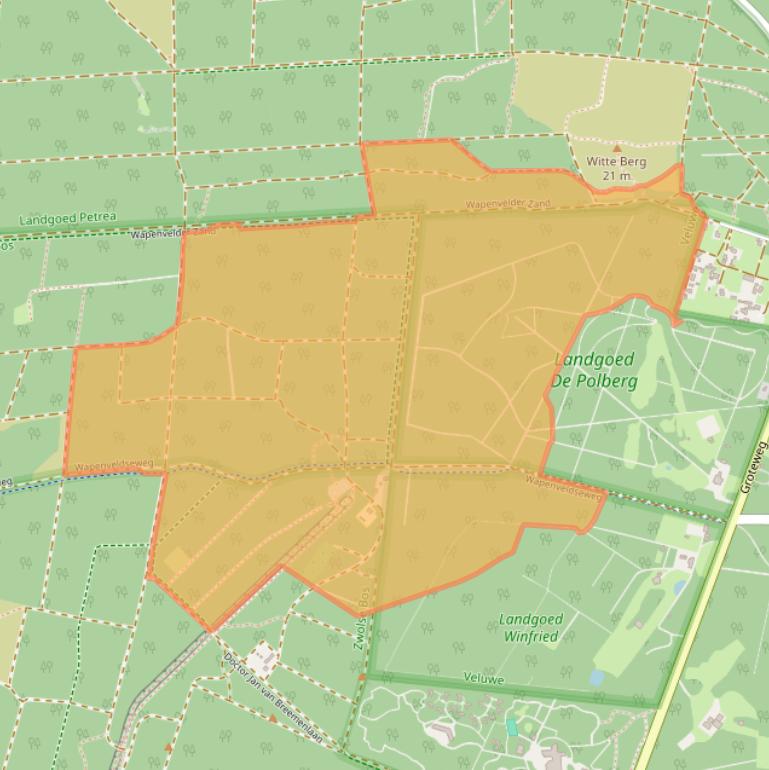 Kaart van postcodegebied 8191KE.