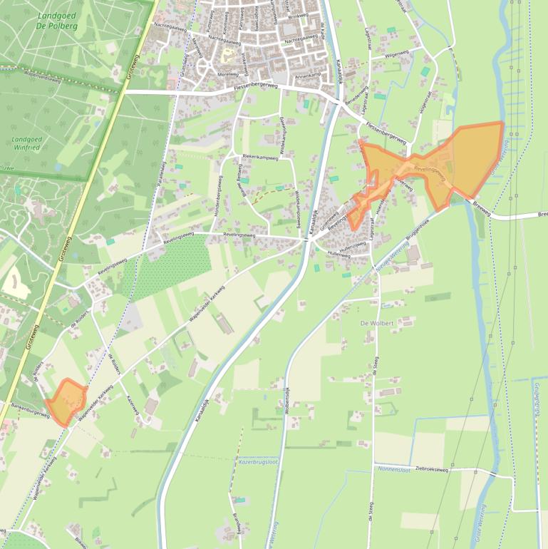 Kaart van postcodegebied 8191KJ.