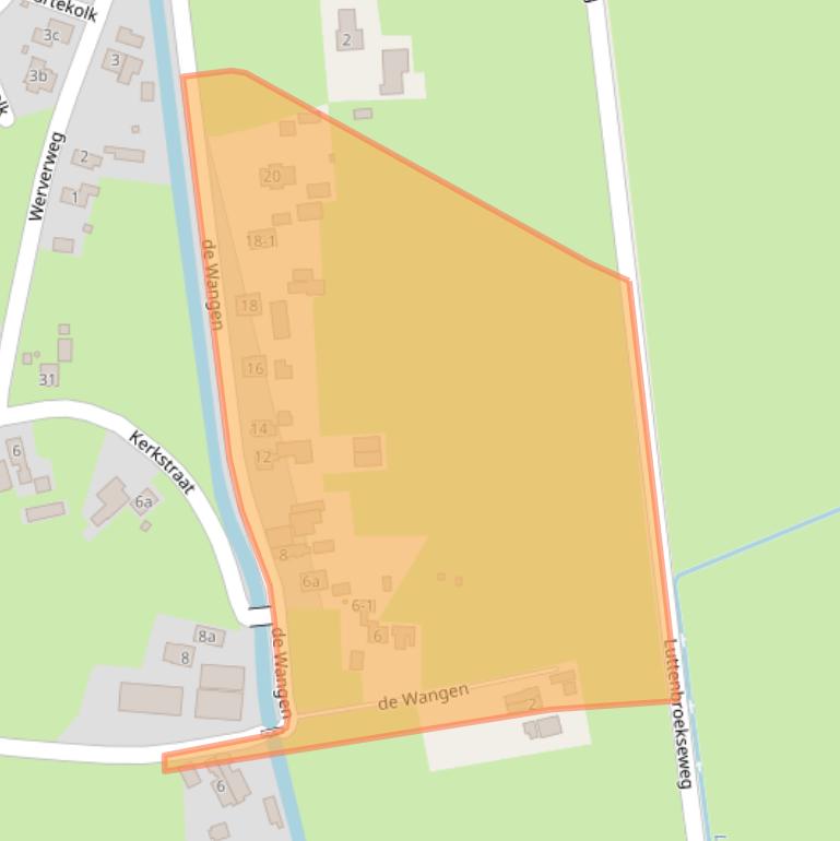 Kaart van postcodegebied 8191NZ.