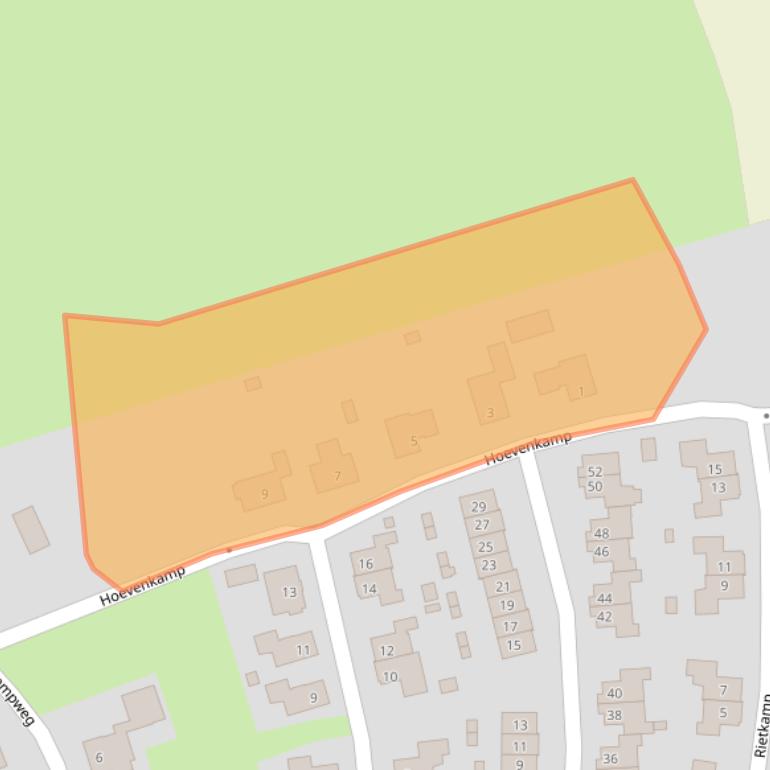 Kaart van postcodegebied 8191TE.