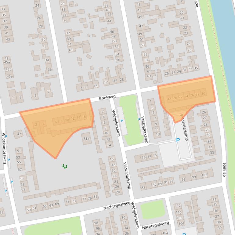 Kaart van postcodegebied 8191XE.