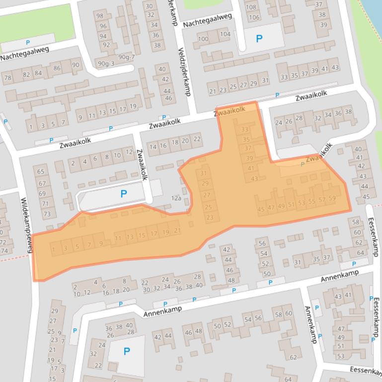 Kaart van postcodegebied 8191XM.