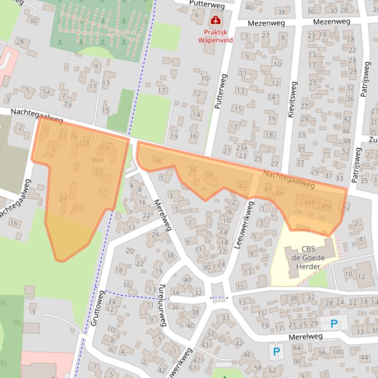 Kaart van postcodegebied 8191XT.