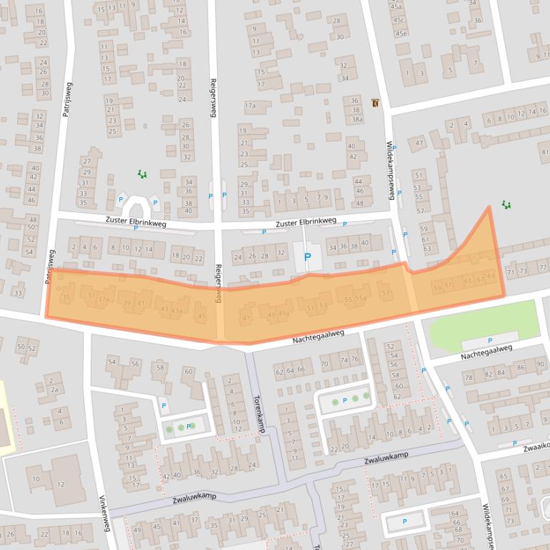 Kaart van postcodegebied 8191XX.