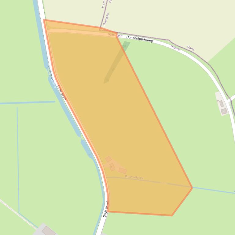 Kaart van postcodegebied 8193KG.