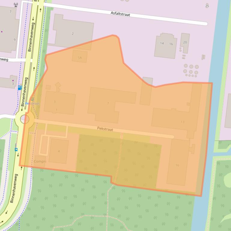 Kaart van postcodegebied 8211AB.
