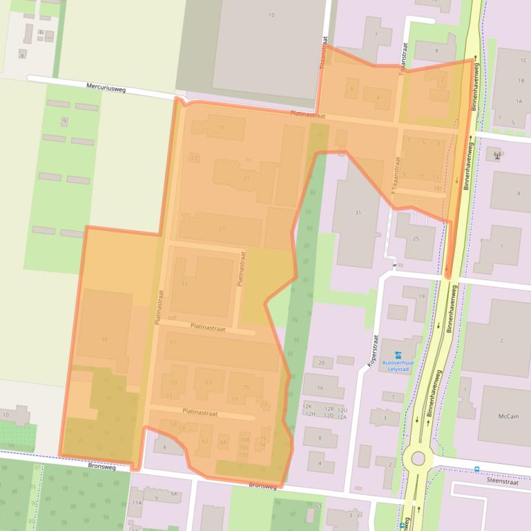 Kaart van postcodegebied 8211AR.