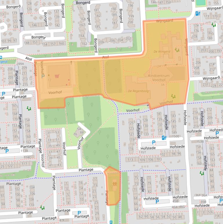 Kaart van postcodegebied 8212CA.