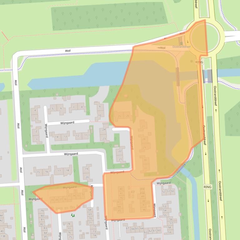 Kaart van postcodegebied 8212CC.