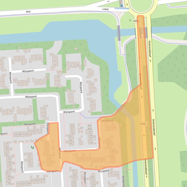 Kaart van postcodegebied 8212CD.