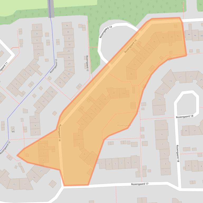 Kaart van postcodegebied 8212DG.