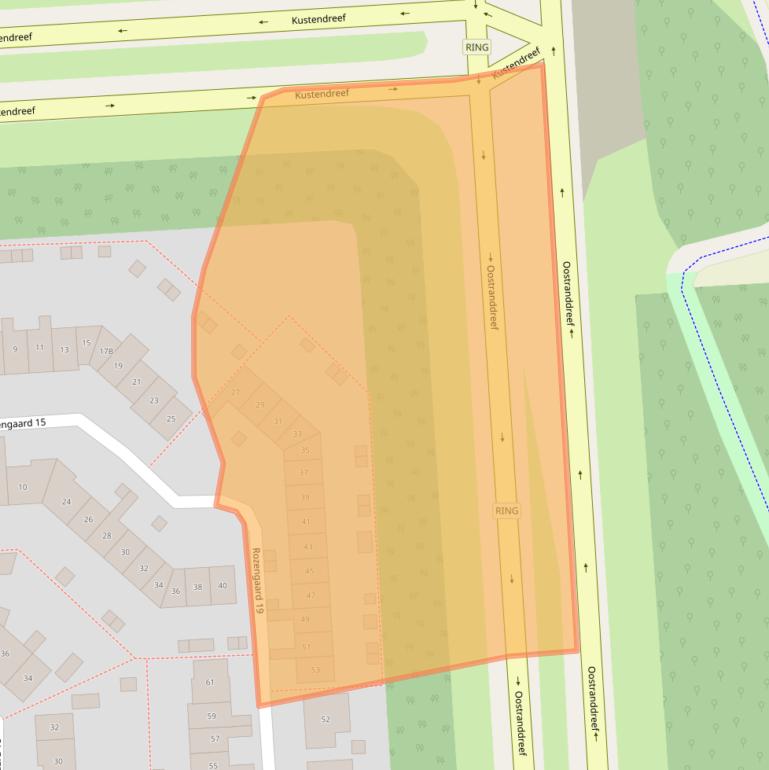 Kaart van postcodegebied 8212DL.