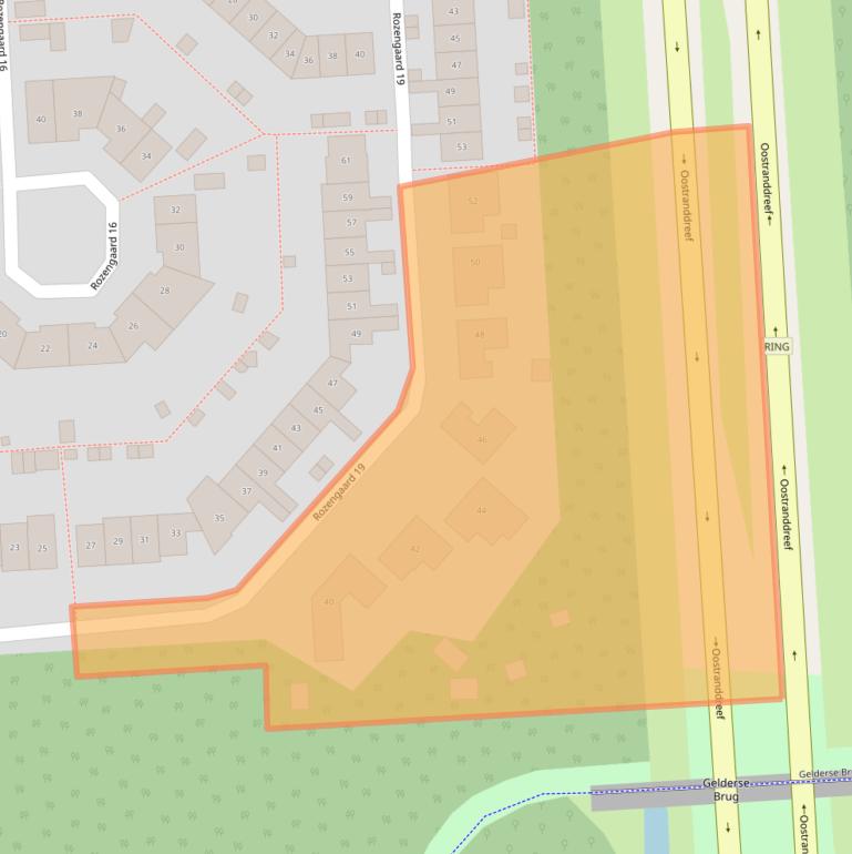 Kaart van postcodegebied 8212DT.
