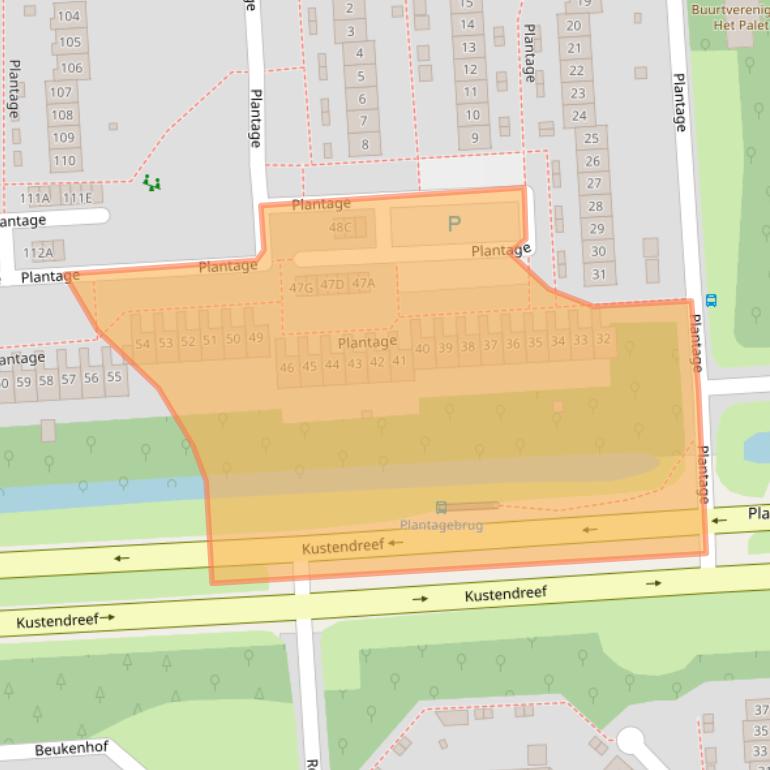 Kaart van postcodegebied 8212VC.