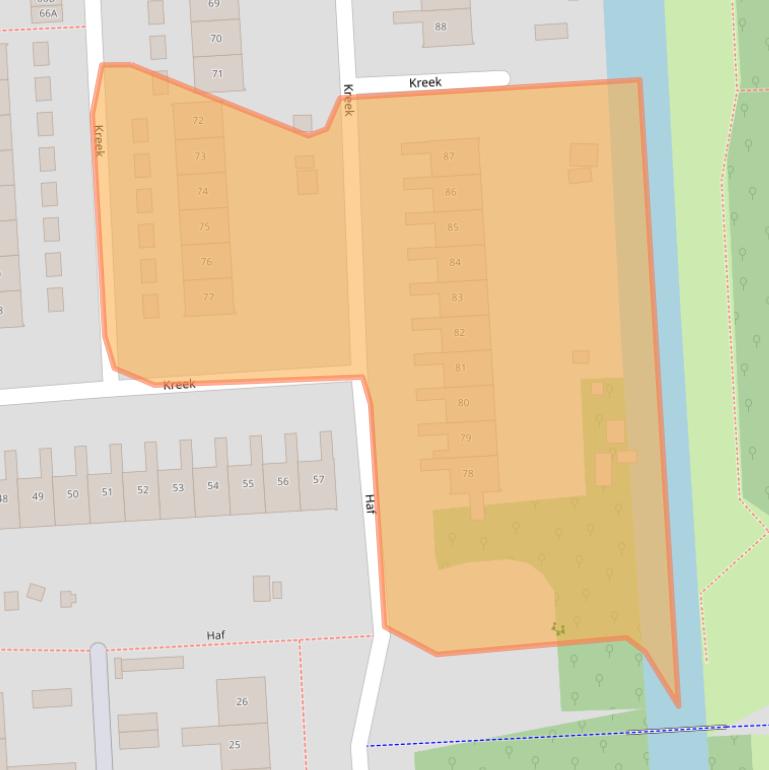 Kaart van postcodegebied 8212XD.